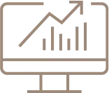 Icon Monitor mit Charts