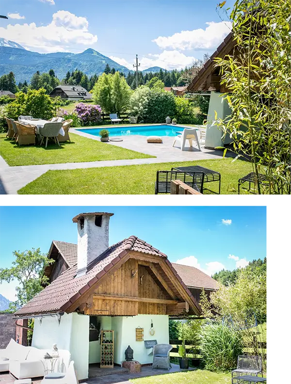 Chalet Wiesengut Außenbereich Garten